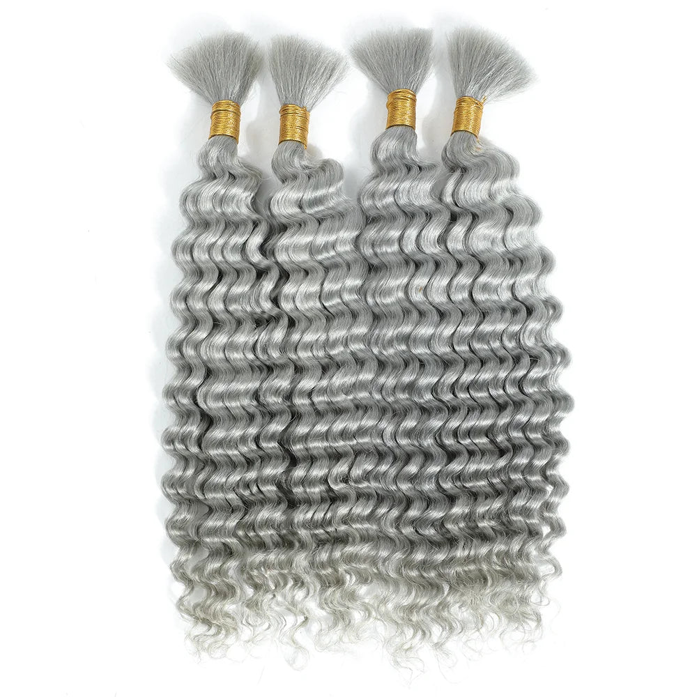 Deep Wave Bulk Human Hair for Braiding Human Braiding Hair Extensions 100g