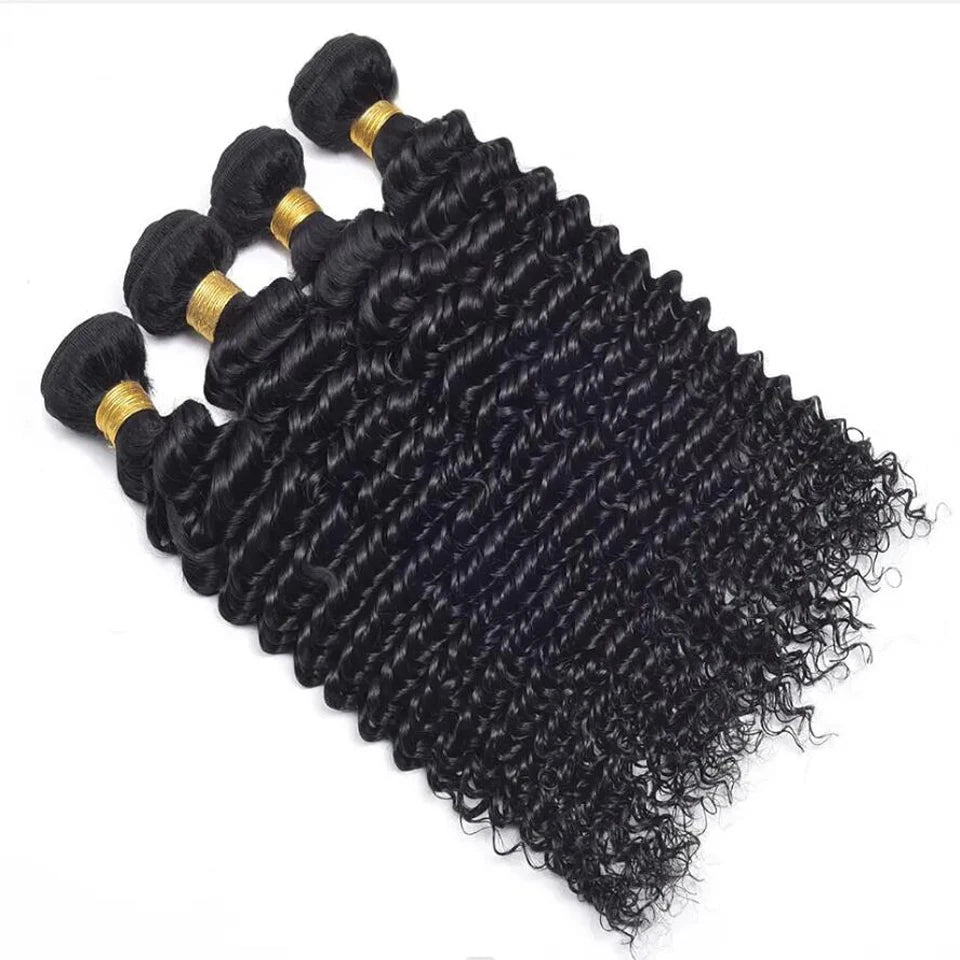30 40 Inch Curly Human Hair Loose Bundles 100% Brazilian