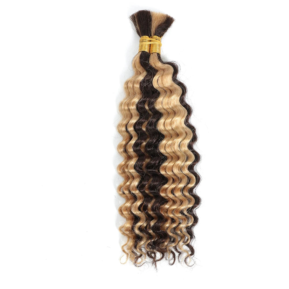 Deep Wave Bulk Human Hair for Braiding Human Braiding Hair Extensions 100g