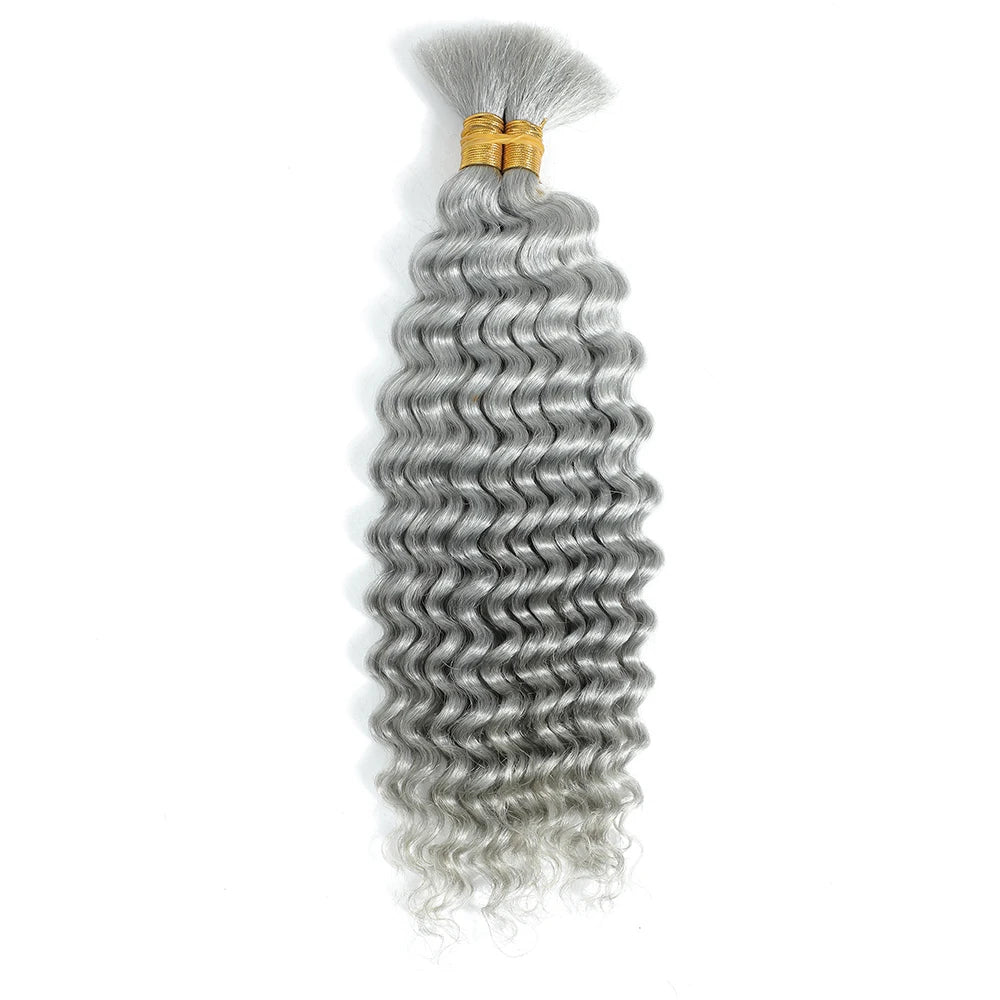 Deep Wave Bulk Human Hair for Braiding Human Braiding Hair Extensions 100g