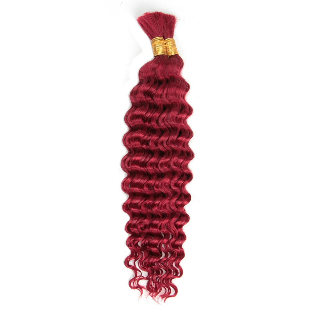 Deep Wave Bulk Human Hair for Braiding Human Braiding Hair Extensions 100g