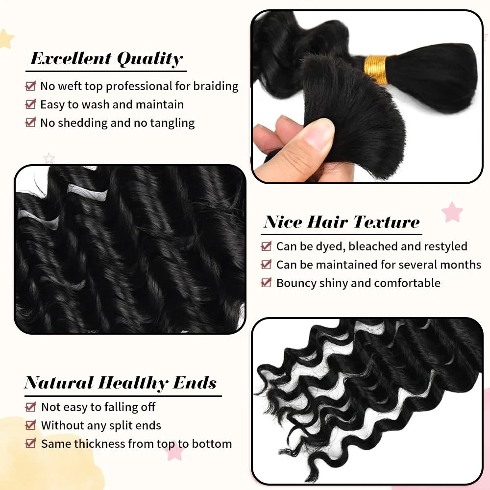 30 40 Inch Curly Human Hair Loose Bundles 100% Brazilian