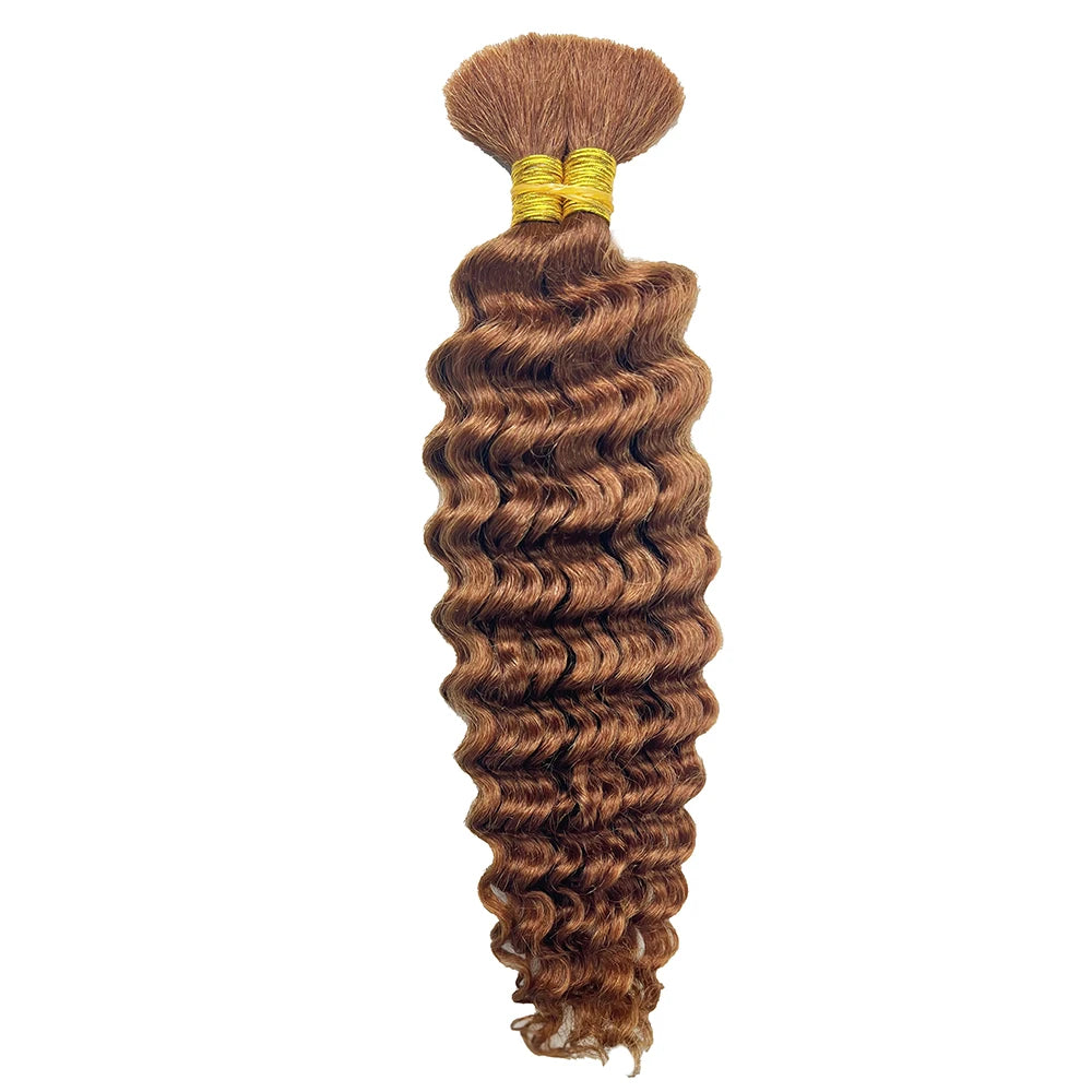 Deep Wave Bulk Human Hair for Braiding Human Braiding Hair Extensions 100g