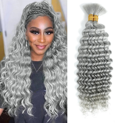 Deep Wave Bulk Human Hair for Braiding Human Braiding Hair Extensions 100g